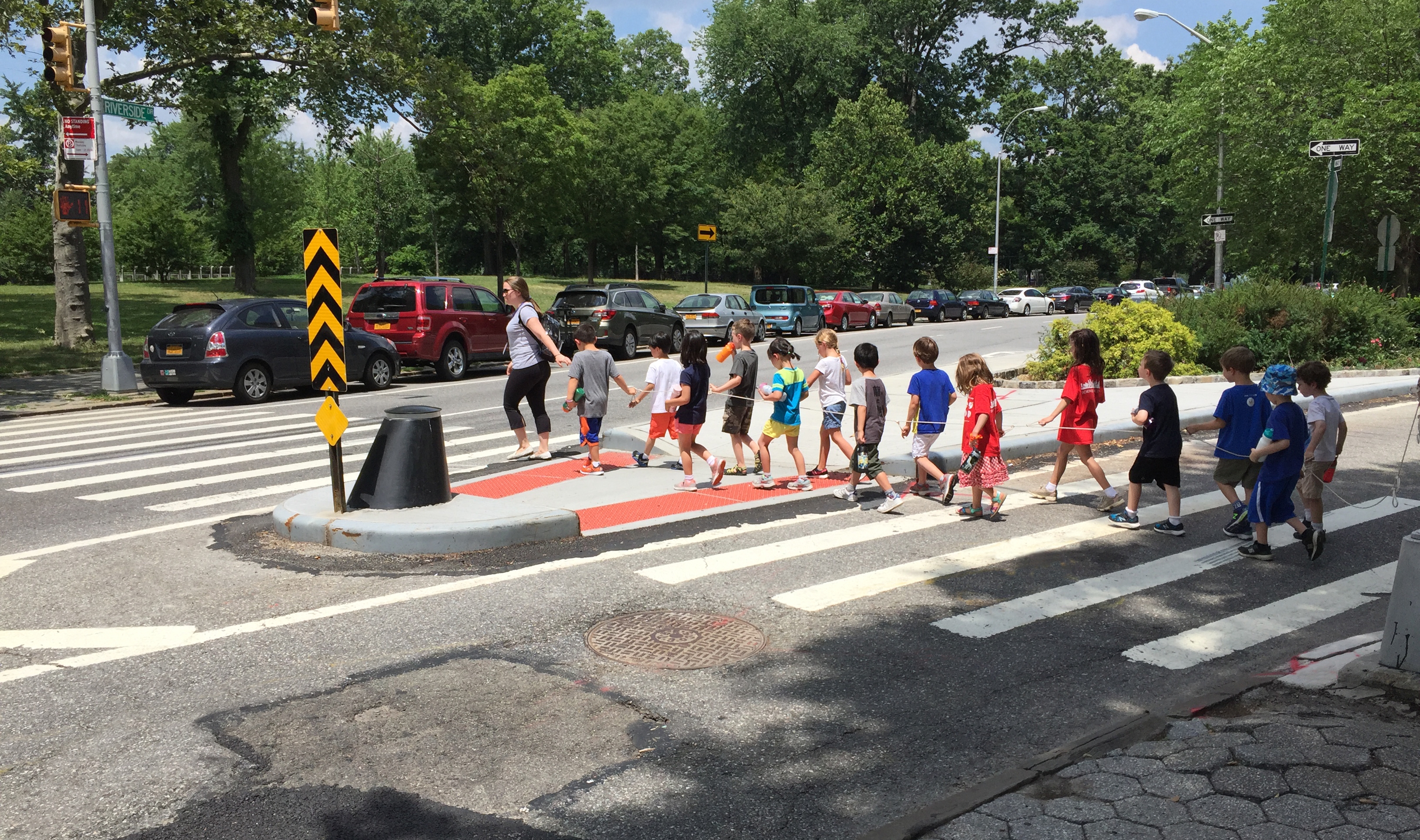 Pedestrian Safety Island  NYC Street Design Manual