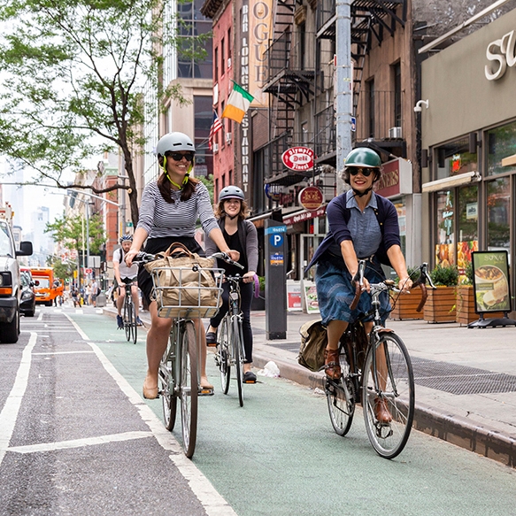 Protected bike lane