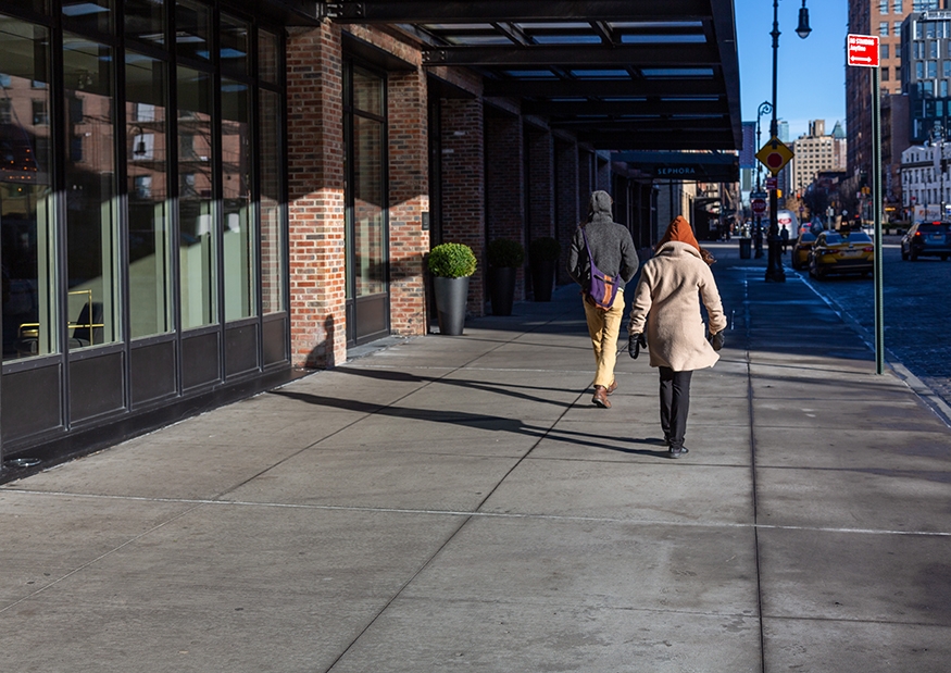 Concrete pigmented to simulate granite: 9th Avenue, Manhattan