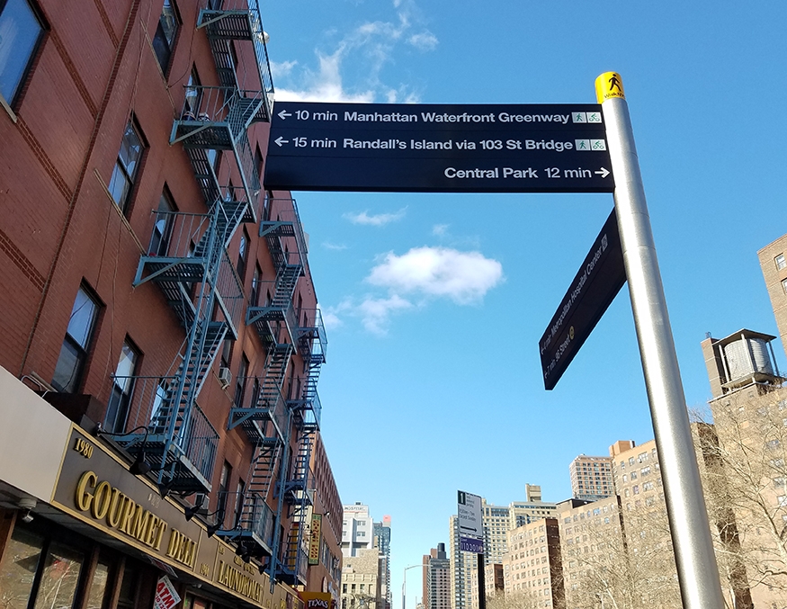 WalkNYC Wayfinding Fingerpost