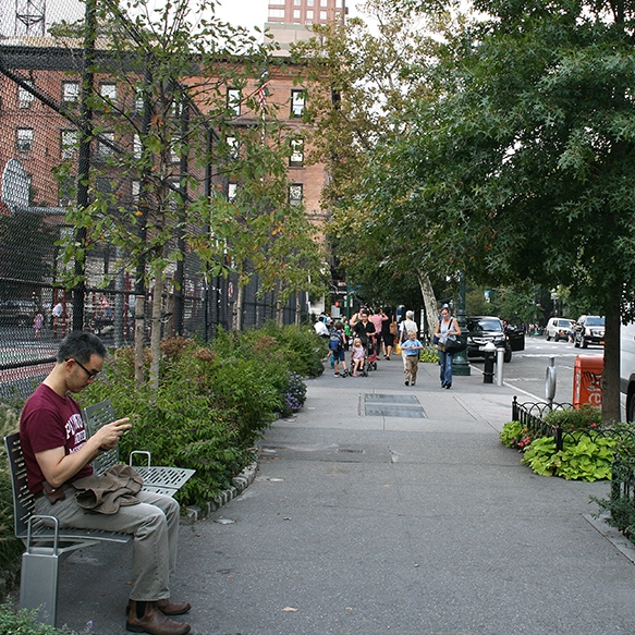 full sidewalk