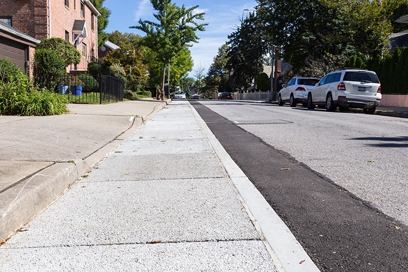 Porous concrete at Rego Park Queens