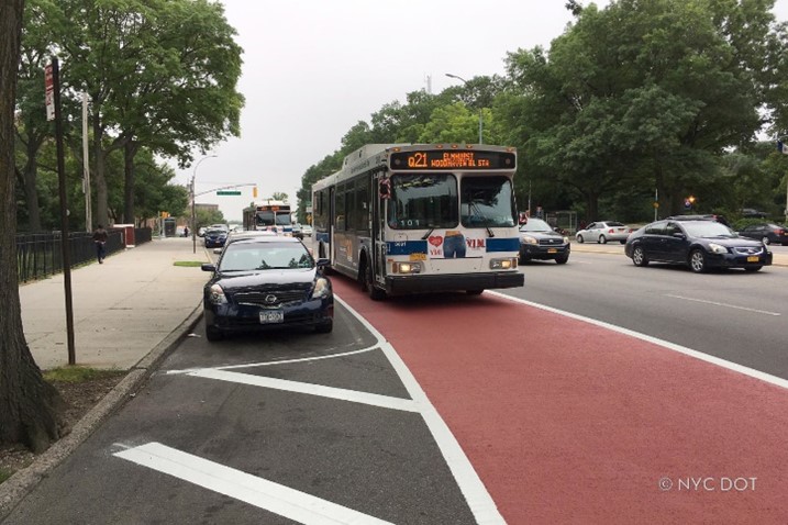 offset bus lane